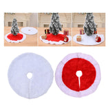 Maxbell Christmas Tree Skirt Traditional 14.96'' Thick for Party Wedding Holiday White