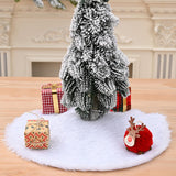 Maxbell Christmas Tree Skirt Traditional 14.96'' Thick for Party Wedding Holiday White