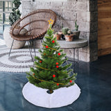 Maxbell Christmas Tree Skirt Traditional 14.96'' Thick for Party Wedding Holiday White