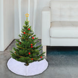 Maxbell Christmas Tree Skirt Traditional 14.96'' Thick for Party Wedding Holiday White