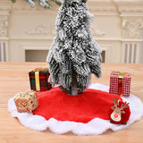 Maxbell Christmas Tree Skirt Traditional 14.96'' Thick for Party Wedding Holiday Red