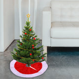 Maxbell Christmas Tree Skirt Traditional 14.96'' Thick for Party Wedding Holiday Red