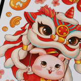 Maxbell Traditional Window Cling Sticker Window Decal for Bedroom Wedding Decoration 74cmx41cm