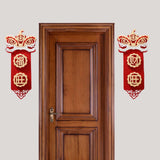 Maxbell Chinese New Year Spring Couplets Non Woven Fabric Bendable Red Color Durable Style A