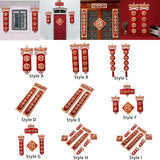 Maxbell Chinese New Year Spring Couplets Non Woven Fabric Bendable Red Color Durable Style A