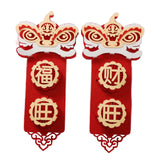 Maxbell Chinese New Year Spring Couplets Non Woven Fabric Bendable Red Color Durable Style A