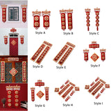 Maxbell Chinese New Year Spring Couplets Non Woven Fabric Bendable Red Color Durable Style A