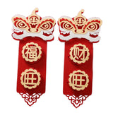 Maxbell Chinese New Year Spring Couplets Non Woven Fabric Bendable Red Color Durable Style A