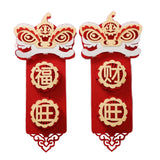 Maxbell Chinese New Year Spring Couplets Non Woven Fabric Bendable Red Color Durable Style A
