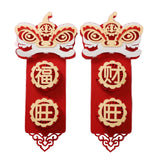 Maxbell Chinese New Year Spring Couplets Non Woven Fabric Bendable Red Color Durable Style A