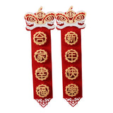 Maxbell Chinese New Year Spring Couplets Non Woven Fabric Bendable Red Color Durable Style B