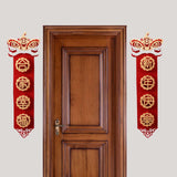 Maxbell Chinese New Year Spring Couplets Non Woven Fabric Bendable Red Color Durable Style B