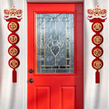 Maxbell Chinese New Year Spring Couplets Non Woven Fabric Bendable Red Color Durable Style C