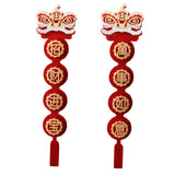 Maxbell Chinese New Year Spring Couplets Non Woven Fabric Bendable Red Color Durable Style C