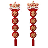 Maxbell Chinese New Year Spring Couplets Non Woven Fabric Bendable Red Color Durable Style C
