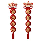 Maxbell Chinese New Year Spring Couplets Non Woven Fabric Bendable Red Color Durable Style C
