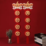 Maxbell Chinese New Year Spring Couplets Non Woven Fabric Bendable Red Color Durable Style C