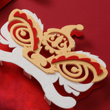 Maxbell Chinese New Year Spring Couplets Non Woven Fabric Bendable Red Color Durable Style C