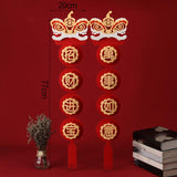 Maxbell Chinese New Year Spring Couplets Non Woven Fabric Bendable Red Color Durable Style C