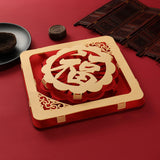 Maxbell Chinese New Year Spring Couplets Non Woven Fabric Bendable Red Color Durable Style F