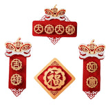 Maxbell Chinese New Year Spring Couplets Non Woven Fabric Bendable Red Color Durable Style F
