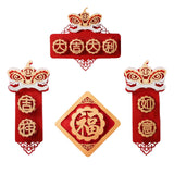 Maxbell Chinese New Year Spring Couplets Non Woven Fabric Bendable Red Color Durable Style F