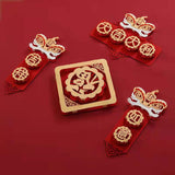 Maxbell Chinese New Year Spring Couplets Non Woven Fabric Bendable Red Color Durable Style F