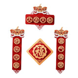 Maxbell Chinese New Year Spring Couplets Non Woven Fabric Bendable Red Color Durable Style G