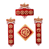 Maxbell Chinese New Year Spring Couplets Non Woven Fabric Bendable Red Color Durable Style G
