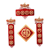 Maxbell Chinese New Year Spring Couplets Non Woven Fabric Bendable Red Color Durable Style G