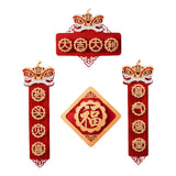 Maxbell Chinese New Year Spring Couplets Non Woven Fabric Bendable Red Color Durable Style G