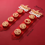 Maxbell Chinese New Year Spring Couplets Non Woven Fabric Bendable Red Color Durable Style G