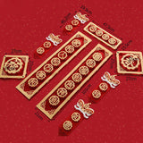 Maxbell Chinese New Year Spring Couplets Non Woven Fabric Bendable Red Color Durable Style H