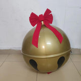 Maxbell 2x Christmas Bell with Red Bow Pendant for Holiday christmas Tree