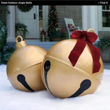 Maxbell 2x Christmas Bell with Red Bow Pendant for Holiday christmas Tree