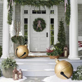Maxbell 2x Christmas Bell with Red Bow Pendant for Holiday christmas Tree
