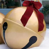 Maxbell 2x Christmas Bell with Red Bow Pendant for Holiday christmas Tree