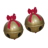 Maxbell 2x Christmas Bell with Red Bow Pendant for Holiday christmas Tree