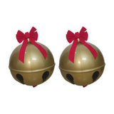 Maxbell 2x Christmas Bell with Red Bow Pendant for Holiday christmas Tree
