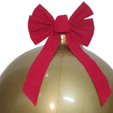 Maxbell 2x Christmas Bell with Red Bow Pendant for Holiday christmas Tree
