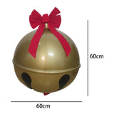 Maxbell 2x Christmas Bell with Red Bow Pendant for Holiday christmas Tree