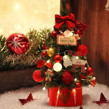 Maxbell Fairy Lights LED Party Outdoor String Lights Festival Lighted Christmas Tree Red 12x12x45cm