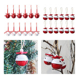 Maxbell 12x Bells Pendant Pendant Elements Craft for Christmas Tree Ornament Snowflake