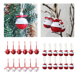 Maxbell 12x Bells Pendant Pendant Elements Craft for Christmas Tree Ornament Snowflake