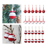 Maxbell 12x Bells Pendant Pendant Elements Craft for Christmas Tree Ornament Snowflake