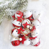 Maxbell 12x Bells Pendant Pendant Elements Craft for Christmas Tree Ornament Snowflake