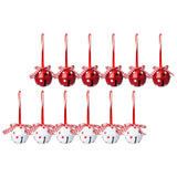 Maxbell 12x Bells Pendant Pendant Elements Craft for Christmas Tree Ornament Snowflake