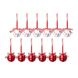 Maxbell 12x Bells Pendant Pendant Elements Craft for Christmas Tree Ornament Snowflake