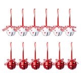 Maxbell 12x Bells Pendant Pendant Elements Craft for Christmas Tree Ornament Snowflake