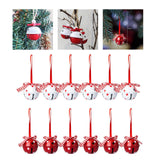 Maxbell 12x Bells Pendant Pendant Elements Craft for Christmas Tree Ornament Snowflake